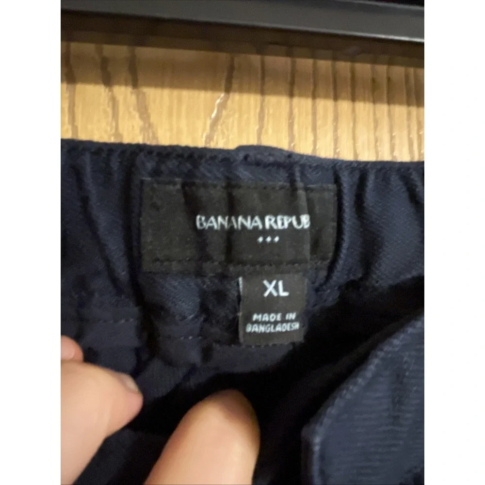 Men's Banana Republic Jeans Elastic Waist Pockets Navy Blue Size XL